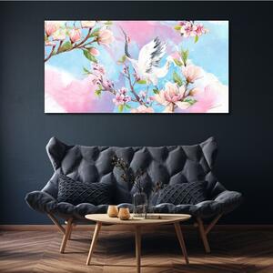 Obraz na plátně Obraz na plátně Větve květiny zvířecí pták