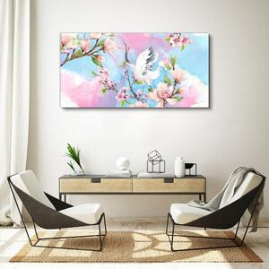 Obraz na plátně Obraz na plátně Větve květiny zvířecí pták