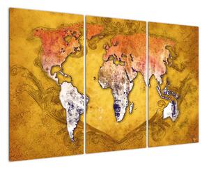 Obraz mapy světa (120x80cm)