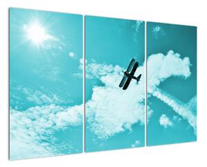 Letící letadlo - obraz (120x80cm)