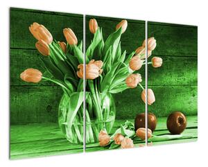 Tulipány ve váze - obraz (120x80cm)