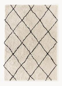 Nadýchaný ručně tkaný koberec s vysokým vlasem Naima