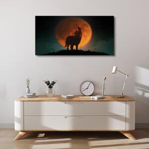 Obraz na plátně Obraz na plátně Zvířecí vlk Měsíc Sky