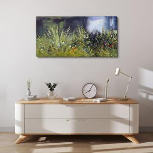 Obraz na plátně Obraz na plátně Řeka květiny Tráva