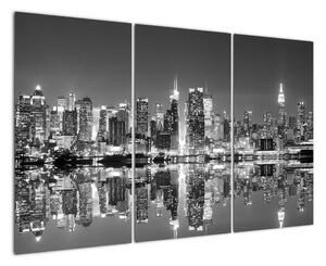Pohled na noční město - obraz (120x80cm)