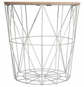 DekorStyle Odkládací stolek Kumi 41 cm hnědý