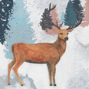 Goldea dekorační látka loneta - malovaní jeleni a srnky 140 cm