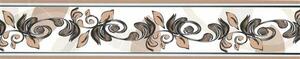 Samolepící bordura D58-039-1, rozměr 5 m x 5,8 cm, ornamenty hnědé, IMPOL TRADE