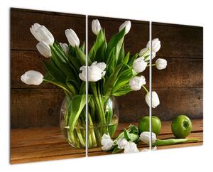 Váza s tulipány - obraz (120x80cm)