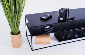 Nordic Design Černý kovový TV stolek Moreno 150 x 45 cm
