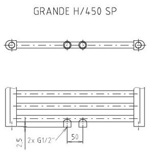 EBS Grande G4597RWSP Radiátor kombinovaný, 45x97cm, bílá