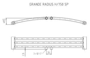 EBS Grande G75133OWSP Radiátor kombinovaný, 75x133cm, bílá