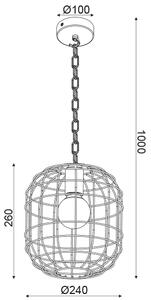 ACA DECOR Závěsné svítidlo Cage Ø 24 cm