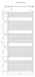 EBS Grande G75169RWSP Radiátor kombinovaný, 75x169cm, bílá