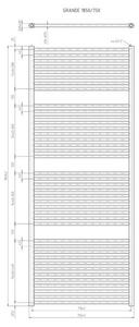 EBS Grande G75185RWSP Radiátor kombinovaný, 75x185cm, bílá