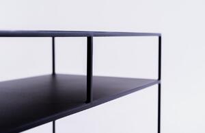 Nordic Design Černý kovový TV stolek Moreno 150 x 45 cm