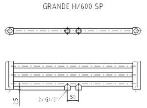 EBS Grande G60133RWSP Radiátor kombinovaný, 60x133cm, bílá