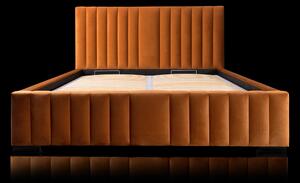 Čalouněná postel 180x200 cm Veggie (měděná). 1041787