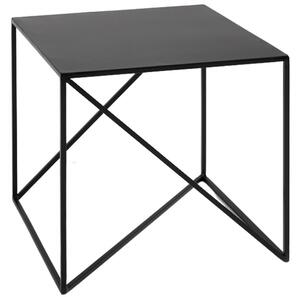 Nordic Design Černý kovový konferenční stolek Mountain 50 x 50 cm