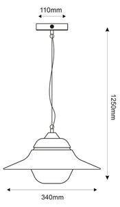 ACA Lighting Venkovní závěsné svítidlo JULIE max. 60W/E27/230V/IP44, černé
