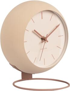 Present time Pískově hnědé kovové stolní hodiny Haleen 21 cm