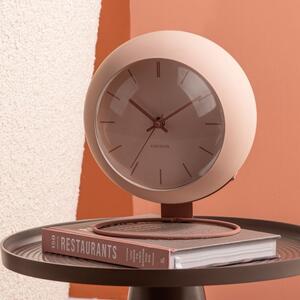 Time for home Pískově hnědé kovové stolní hodiny Haleen 21 cm