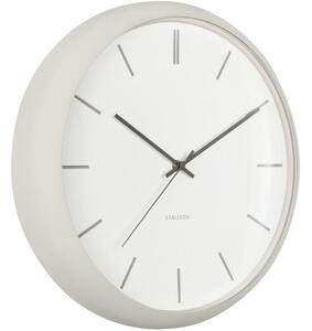 Present time Světle šedé kovové nástěnné hodiny Mathias 40 cm