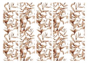 Paraván béžové listy Velikost (šířka x výška): 225x172 cm