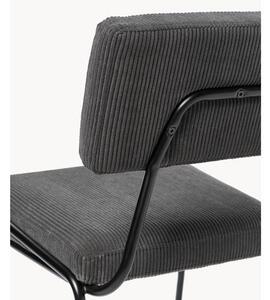 Manšestrové čalouněné židle Mats, 2 ks
