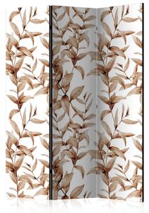 Paraván béžové listy Velikost (šířka x výška): 135x172 cm