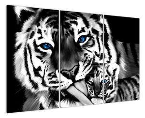 Tygr s mládětem, obraz (120x80cm)