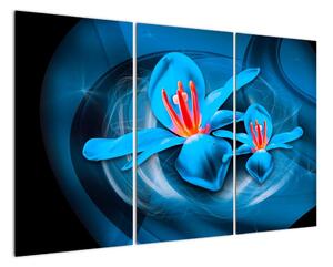 Abstraktní obraz květin (120x80cm)