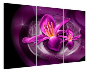 Abstraktní obraz květin (120x80cm)
