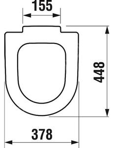 Jika Deep WC sedátko bez poklopu kovové úchyty H8932823000631
