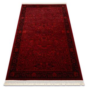 Koberec ORIENT 5125 s třásněmi / rám, orientální / klasický, bordó / černý