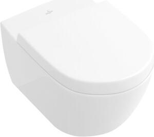 V&B závěsné WC, splachovací klozet Subway 2.0 37x56cm, D-splachování, bez okrajů, graf. C-plus
