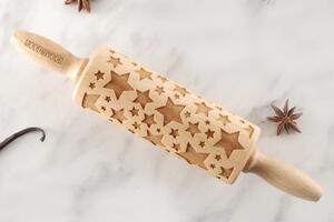 Mood for Wood Embosovaný váleček na těsto - Stars MFW121