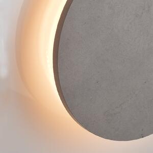 ACA DECOR Nástěnné LED svítidlo Badge Cement Grey Ø 40 cm
