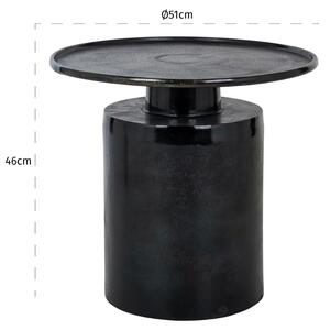 Černý kovový odkládací stolek Richmond Griffin 51 cm