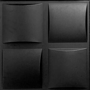 3D panel 0005, rozměr 50 cm x 50 cm, PLAID černý, IMPOL TRADE