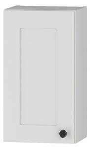 Bílá nízká závěsná koupelnová skříňka 30x58 cm Senja – STOLKAR