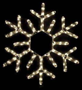 ACA DECOR LED Vánoční svítidlo vločka do okna 25W, teplá bílá barva, IP44, 144 LED
