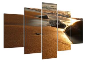 Obraz písečné pláže (150x105cm)