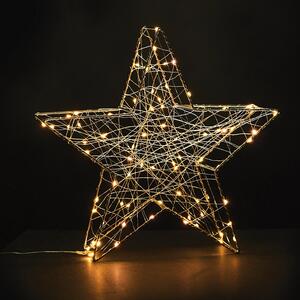 ACA Lighting LED vánoční 3D hvězda, 80 LED, 230V, IP44, teplá bílá