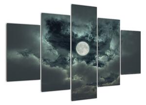 Obraz měsíce a mraků (150x105cm)