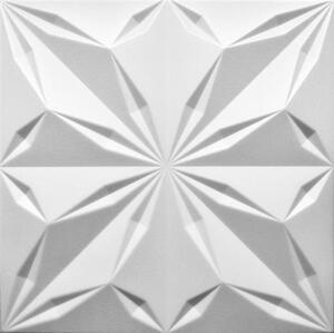 3D panel 0015, rozměr 50 cm x 50 cm, STAR bílý, IMPOL TRADE