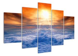 Moderní obraz - slunce nad mraky (150x105cm)