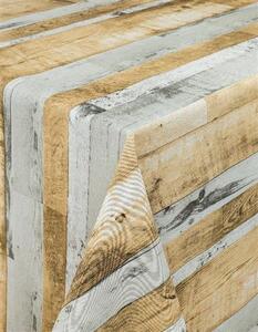 Ubrus PVC 7742230, návin 20 m x 140 cm, dřevěné desky šedo-hnědé, IMPOL TRADE