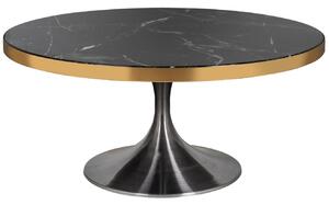 Černý mramorový konferenční stolek Richmond Iroca 90 cm