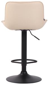 Barová židle Haugo - umělá kůže - černý rám | krémová
